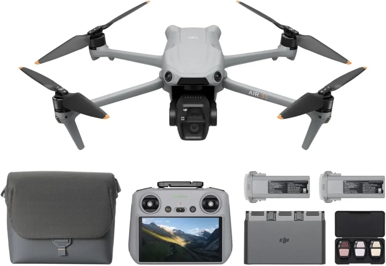 Air 3 Dual 4K Drone with Smart RC & 92 Min Flight | طائرة Air 3 بكاميرتين 4K وريموت ذكي و92 دقيقة طيران
