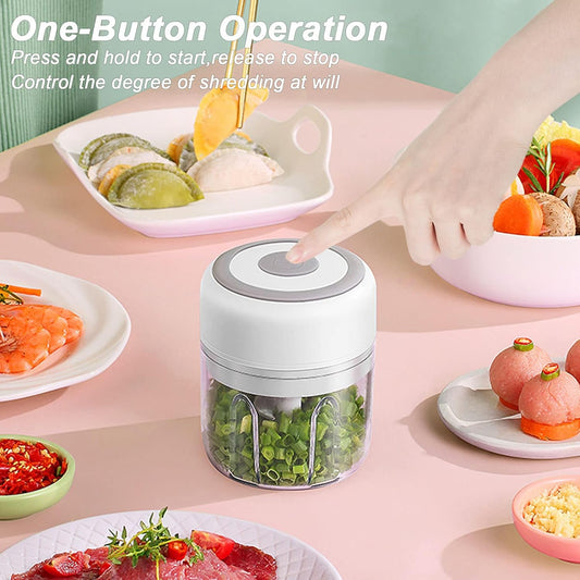 Electric Mini Garlic Chopper Food Processor Vegetable Meat Chopper Wireless
