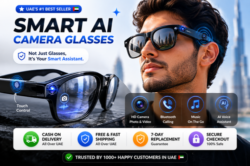 Meta Ai Smart Wireless Bluetooth Glasses with (Speaker & Camera )